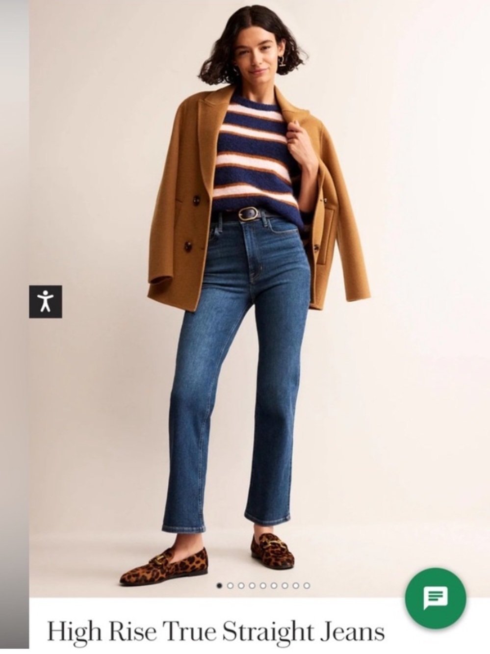 Boden high rise true straight jeans